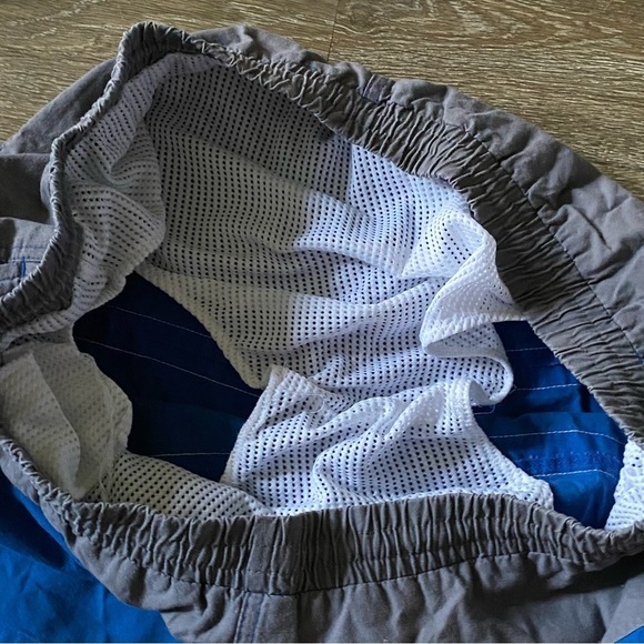 David Taylor Swim Trunks Mens Size XL 40-42 Blue White Has pockets - Picture 6 of 9